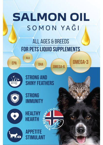 Kedi ve Köpekler Için Somon Yağı 200ML indirimleri