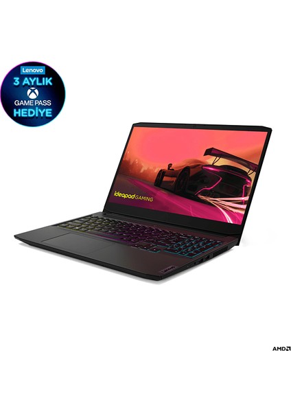 Ideapad Gaming 3 ryzen 5 5600H 8 GB RAM 512GB Ssd gtx 1650 4gb 15.6" win 11 H 82K2022DTX Laptop Gölge Siyahı