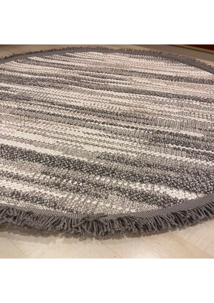 Motto Mot 01 Grey Beyaz 120*120 cm Yuvarlak Halı fiyatları