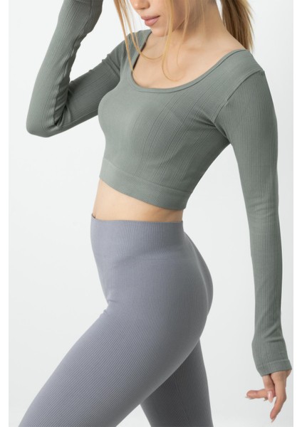 Doremi Seamless Straplez Uzun Kollu Fitilli Büstiyer