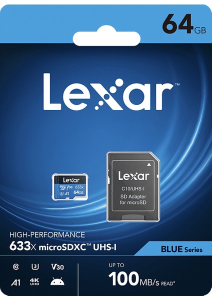 High-Performance 64GB 633X Microsdxc™ Uhs-I 100MB/S Okuma 45MB/S Yazma Micro Sd Hafıza Kartı