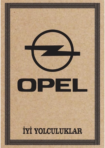 Oto Paspas Kağıdı Opel Amblem Baskılı 100 Adet 35 x 50 cm