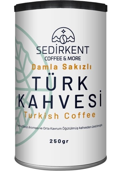 Türk Kahvesi Damla Sakızlı Metal Kutu 250 gr