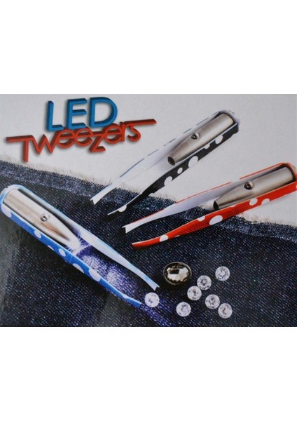 Işıklı Cımbız LED Tweezers Kırmızı