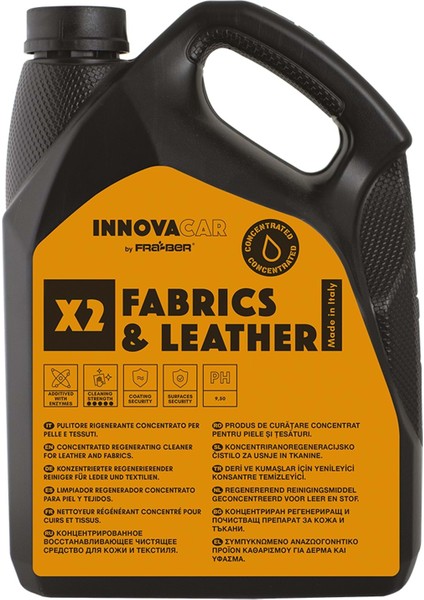 X2 Fabrics&leather Deri ve Kumaş Temizleyici Konsantre - 4,54 Lt