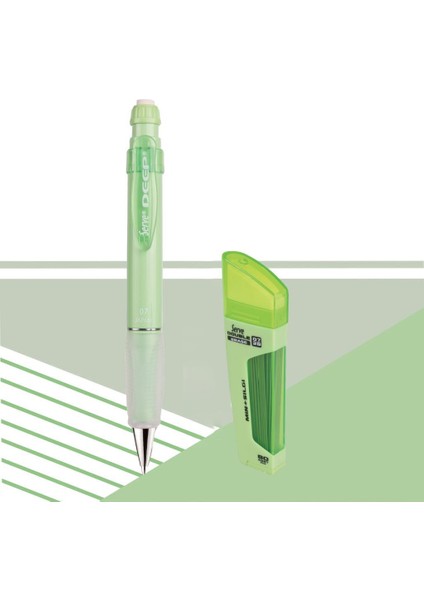 Deep 0.7 mm Mekanik Kurşun Kalem Elma Yeşili - 0.7 mm Uç & Silgi