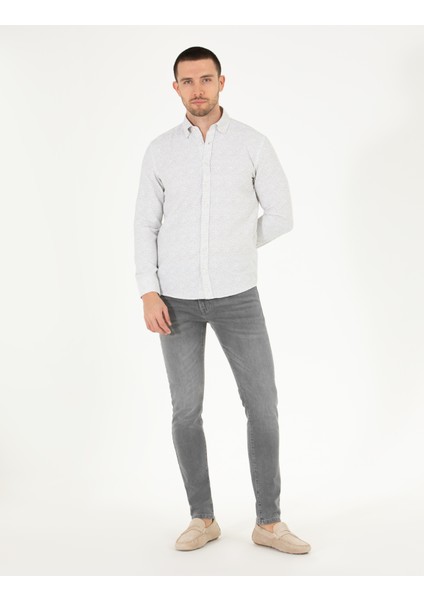 Pierre Cardin Erkek Haki Slim Fit Uzun Kollu Gömlek 50272314-VR027