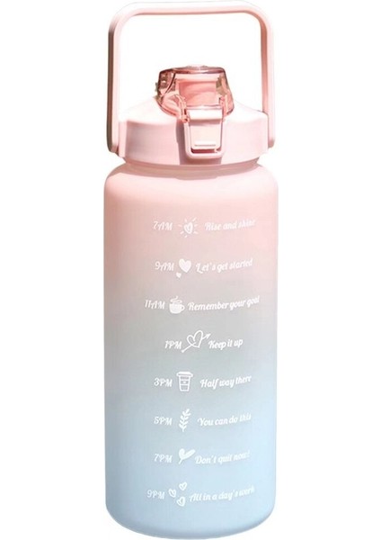 2l Taşınabilir Su Şişesi - Pembe/mavi (Yurt Dışından)