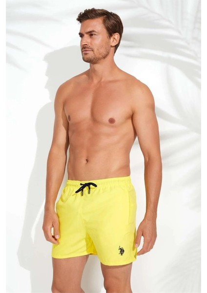21000 Erkek Orta Boy Deniz Şortu-Sarı