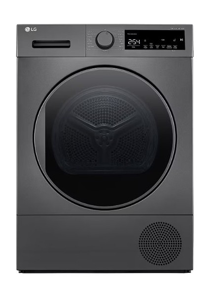 Lg  RH80T2SP7RM Isı Pompalı Kurutucu, 8kg Kapasiteli, A++, Koyu Gümüş Renk