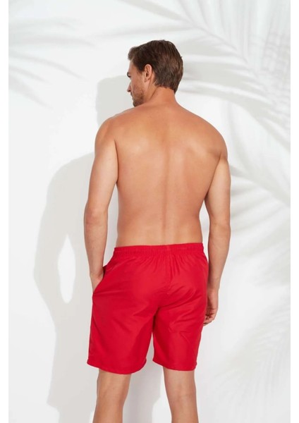 21002 Erkek Uzun Deniz Şortu-Kırmızı modelleri