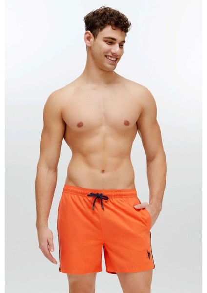 22002 Erkek Orta Boy Deniz Şortu-Turuncu
