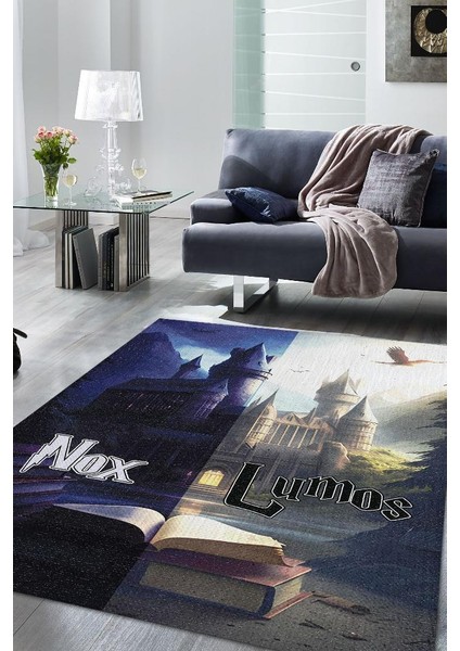 Lumos Nox Dokuma Tabanlı Yıkanabilir Kaymaz Harry Potter Film Halısı