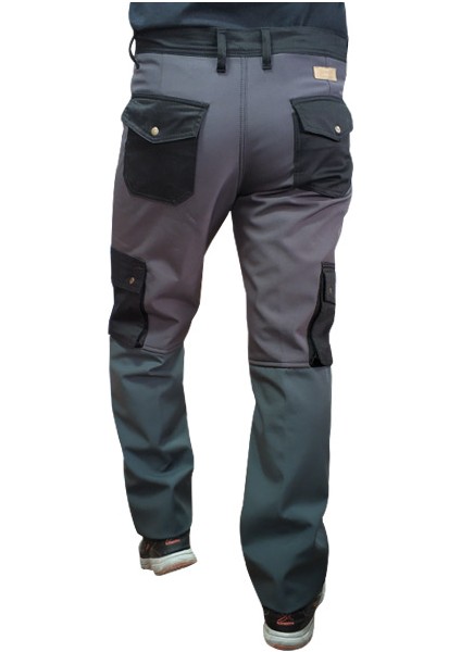 PNT-611 Softshell Pantolon Gri-Petrol Yeşili 50