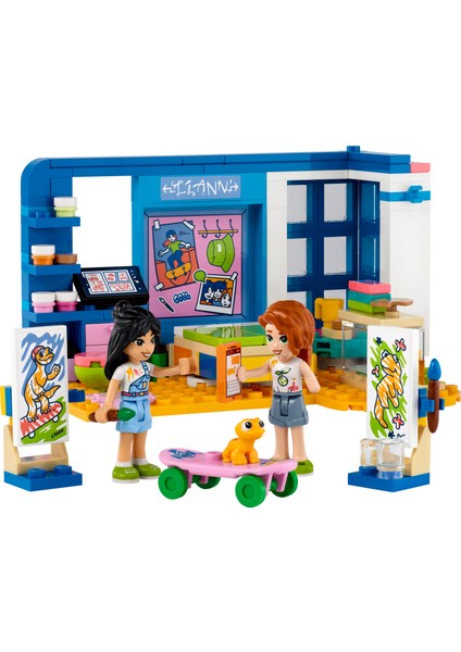 LEGO® Friends Liann'nın Odası 41739 - 6 Yaş ve Üzeri Çocuklar için 2 Mini Bebek İçeren Yaratıcı Oyuncak Yapım Seti (204 Parça)