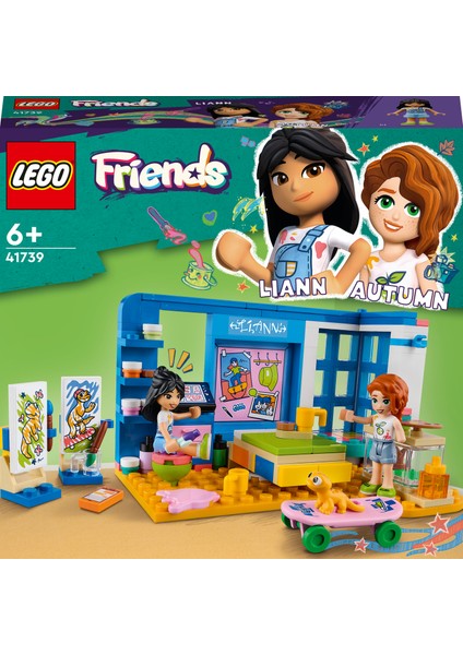 LEGO® Friends Liann'nın Odası 41739 - 6 Yaş ve Üzeri Çocuklar için 2 Mini Bebek İçeren Yaratıcı Oyuncak Yapım Seti (204 Parça)