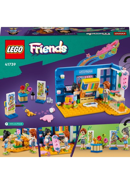 LEGO® Friends Liann'nın Odası 41739 - 6 Yaş ve Üzeri Çocuklar için 2 Mini Bebek İçeren Yaratıcı Oyuncak Yapım Seti (204 Parça)