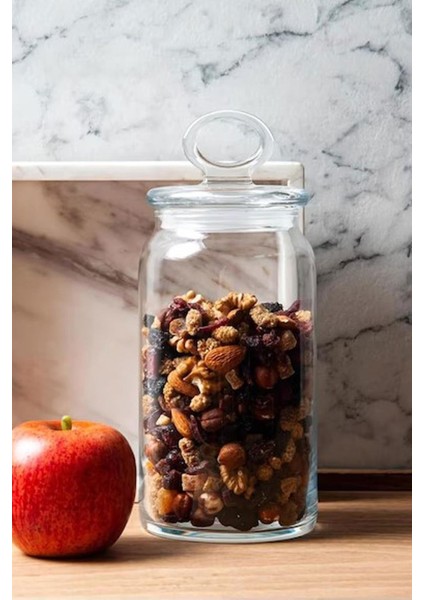 96761 kitchenc 2 li Cam kapaklı kavanoz 1130cc