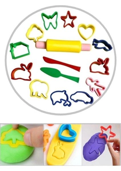 Oyun Hamuru Kalıbı Kalıp Seti 14 Parça modelleri