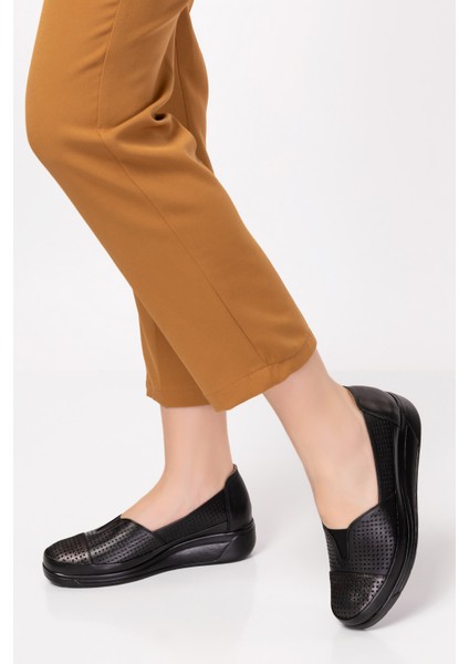 Kadın Siyah Sim Hakiki Deri Ortopedik Ayakkabı fiyatları