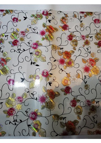ŞEFFAF MASA ÖRTÜSÜ 1,4 mm 80 cm x 120 Kalın DESENLİ Pvc Kaymaz Masa Örtüsü Koruyucu 80 CM X 120 CM