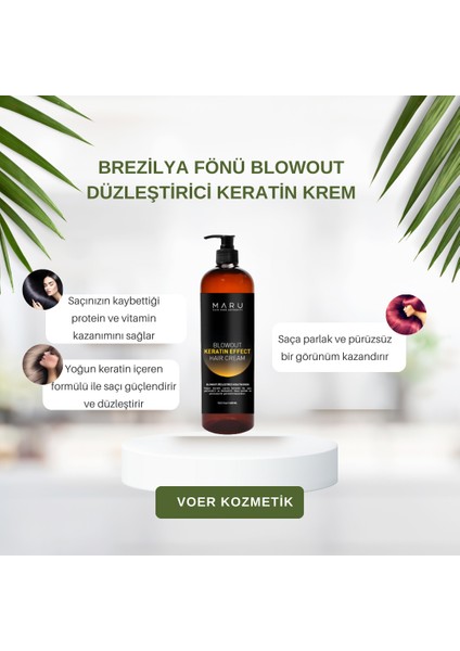 Brezilya Fönü Blowout Düzleştirici Keratin Krem 400 Ml.