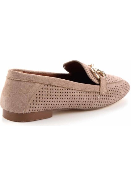 Vizon Süet Kadın Loafer Ayakkabı K01258510302