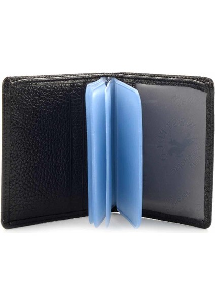 Siyah Leather Erkek Kartlık U08678020203
