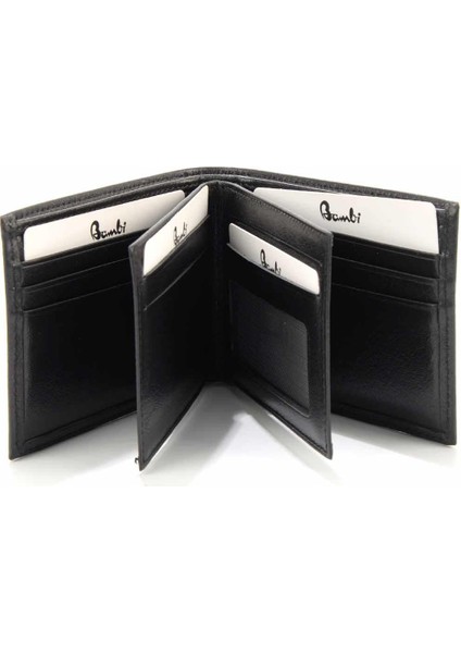 Siyah Leather Erkek Kartlık U08678101003