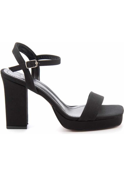 Mat Siyah Saten Kadın Klasik Topuklu Ayakkabı K05215161438 fiyatları
