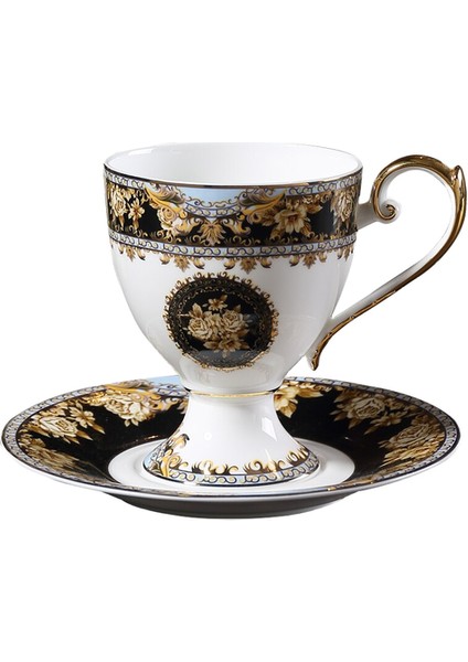 Porselen Ingiliz Kahve Fincanı ve Daire Lüks Kraliyet Klasik Kemik Çini Jingdezhen Porselen Çay Seti Kraliyet Kemik Çini | Teacups (Yurt Dışından)