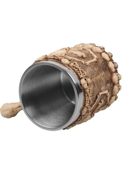 Kafatası Tankard Kahve Kupa Kupası Kemik Kolu ile 3D Tasarım Ürpertici Bira Stein Içecek Bardaklar Yaratıcı Cadılar Bayramı Dekor | Kupalar (Yurt Dışından)