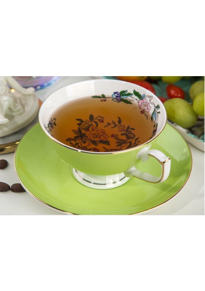 Kahve Fincanı ve Tabağı Set Batı Restoranı Öğleden Sonra Çay Bardağı Güzel Lüks Hediye Porselen Coffaf Takımları | Kahve Kupası ve tabak Setleri (Yurt Dışından)