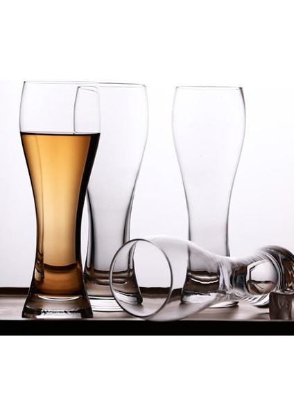 2 Adet Cam Kadeh Şeffaf Şarap Bira Süt Kupası Yaratıcılık Küçük Bel 350 ml Su Eşyaları Ev Mutfak Bar Dekorasyon Drinkware | Bira Steins (Yurt Dışından)