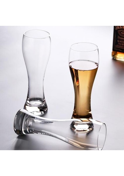 2 Adet Cam Kadeh Şeffaf Şarap Bira Süt Kupası Yaratıcılık Küçük Bel 350 ml Su Eşyaları Ev Mutfak Bar Dekorasyon Drinkware | Bira Steins (Yurt Dışından)