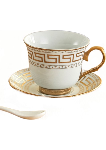 Kahve Fincanı ile Çiçek Altın Jant Çay Kupa Lüks Porselen Kupası ve Tabağı Espresso Bardaklar Ev Partisi Düğün Hediyesi | Kahve Kupası ve tabak Setleri (Yurt Dışından)
