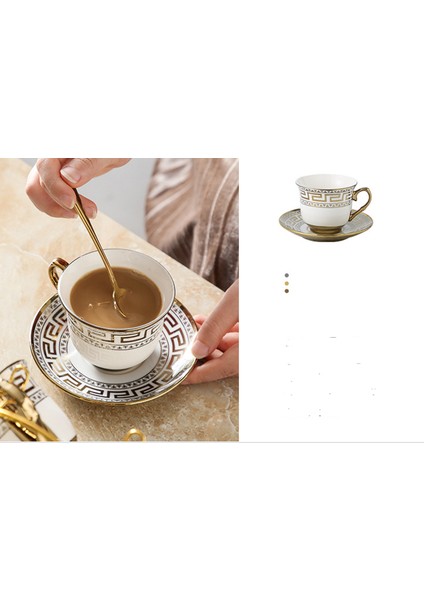 Kahve Fincanı ile Çiçek Altın Jant Çay Kupa Lüks Porselen Kupası ve Tabağı Espresso Bardaklar Ev Partisi Düğün Hediyesi | Kahve Kupası ve tabak Setleri (Yurt Dışından)