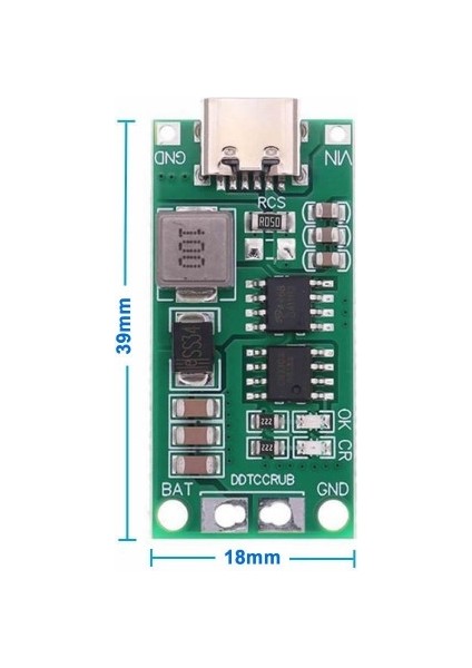 Roba 2s 8.4V 1A Lityum Pil Şarj Modülü Type C 18650 Li-Ion Batarya Step-Up Boost Pda Mp3 Mp4