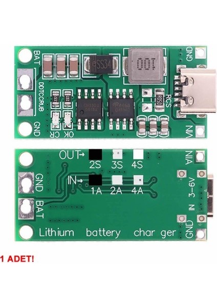 Roba 2s 8.4V 1A Lityum Pil Şarj Modülü Type C 18650 Li-Ion Batarya Step-Up Boost Pda Mp3 Mp4