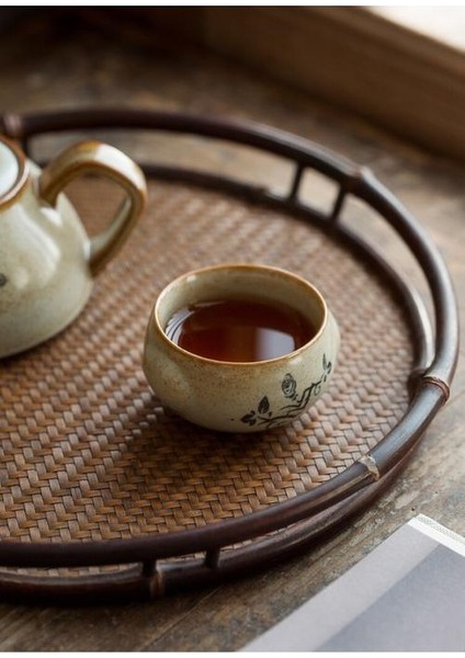 Bitki Kül El Boyalı Fırın Değiştirme Çay Fincanı Seramik Kung Fu Çay Seti Çay Bowl Chawan Kokulu Kokulu Master Kupası Teaware | Teacups (Yurt Dışından)