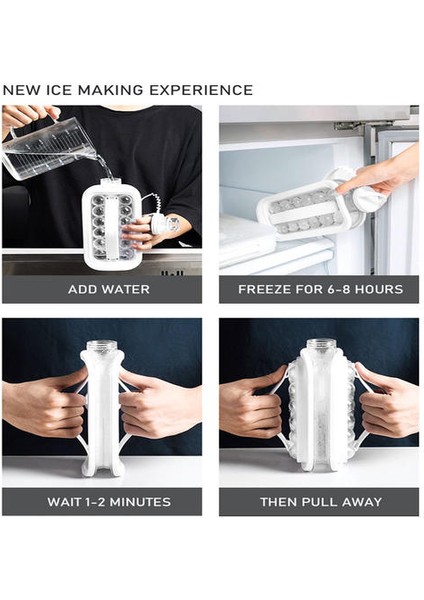 2 In 1 Taşınabilir Buz Topu Maker Buz Topu Yapma Buz Şişesi Buz Küp Çanta Dıy Buz Hokeyi Su Isıtıcısı Bar Mutfak Açık Aracı Için | Spor Şişeleri (Yurt Dışından)