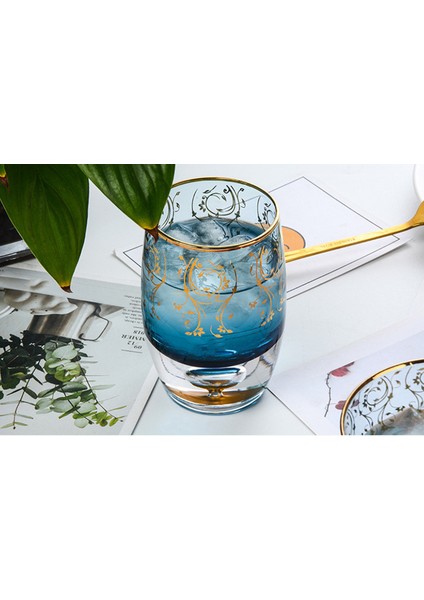 Suyu Fincan Cam Vintage Dekoratif Yaratıcı Kahve Kupa Latte Kupa Süt Fincan Çay Bürosu Suyu Kahve Fincanı Drinkware Su Kupası | Bira Steins (Yurt Dışından)