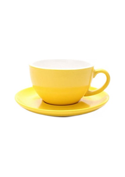 Seramik Latte Latte Kahve Fincanı Avrupa Tarzı Küçük Lüks Cappuccino Kahve Fincanı Tabağı Kaşık Seti (Yurt Dışından)