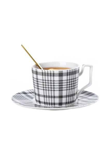 Iskandinav Tarzı Kahve Fincanı Set Küçük Zarif Asılı Kulak Espresso Fincan Siyah ve Beyaz Kafes Öğleden Sonra Çay Bardağı Seramik Çaydanlık | Kahve Fincanı ve tabak Setleri (Yurt Dışından)