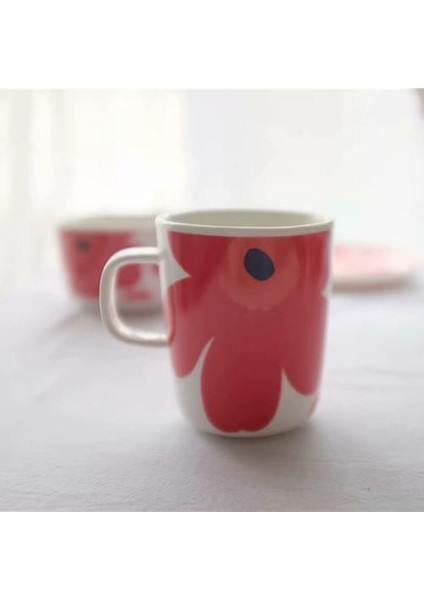 Yüksek Kalite Basit Çiçek Kahve Fincanı Modern Tasarım Porselen Seramik Kahve Kupalar Set Espresso Cups Tazza Colazione Drinkware | Kahve Kupası ve tabak Setleri (Yurt Dışından)