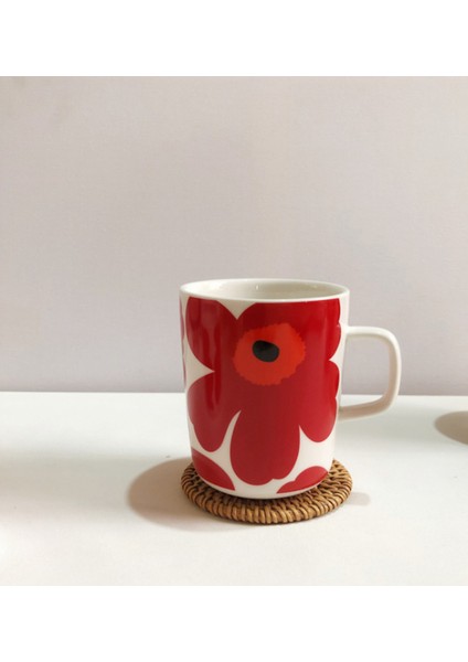 Yüksek Kalite Basit Çiçek Kahve Fincanı Modern Tasarım Porselen Seramik Kahve Kupalar Set Espresso Cups Tazza Colazione Drinkware | Kahve Kupası ve tabak Setleri (Yurt Dışından)