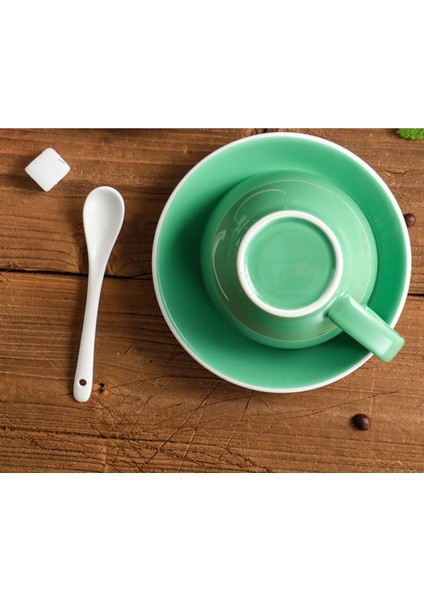 Loveramics Yumurta 80ML Profesyonel Kupası ve Tabağı Set Garland Kupası Latte Kahve Temel Renk Seramik Çay Kahvaltısı Ev Drinkware | Kahve Kupaları ve kupalar (Yurt Dışından)