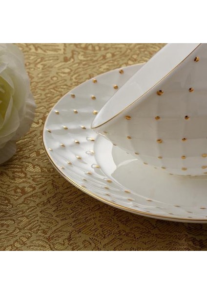 Mahkeme Inci Desen Altın Noktası Kahve Fincanı ve Tabağı Kahve Fincanı Seti Çay Bardağı Seti Drinkware | Kahve Kupası ve tabak Setleri (Yurt Dışından)