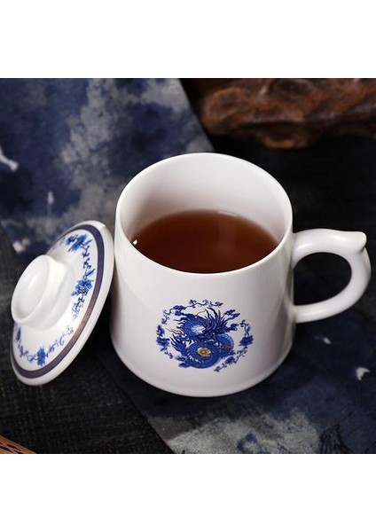 Seramik Filtre Çay Kupası Porselen Ofis Kahve Kupa Ev Kahvaltı Süt Kupası Kapaklı ve Soslu Seti Drinkware | Kupalar (Yurt Dışından) fiyatları