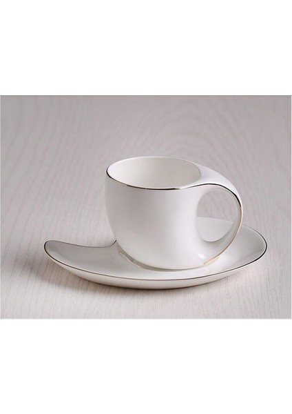 Kahve Fincanı Set Avrupa Kemik Çin Ingiliz Öğleden Sonra Çay Seti Kahve Fincanı ve Daire Siyah Çay Bardağı Seramik Çay Bardağı Seti | Kupalar (Yurt Dışından)